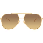 Bottega Veneta Gold Light Ribbon Sunglasses