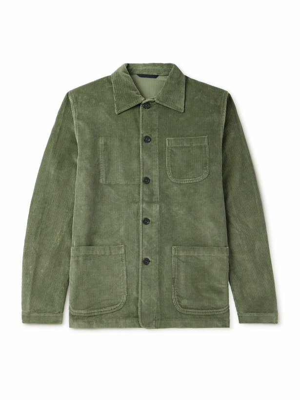 Photo: Sid Mashburn - Cotton-Corduroy Overshirt - Green