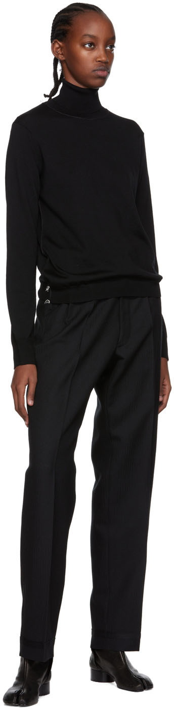 Maison Margiela Black Pleated Trousers