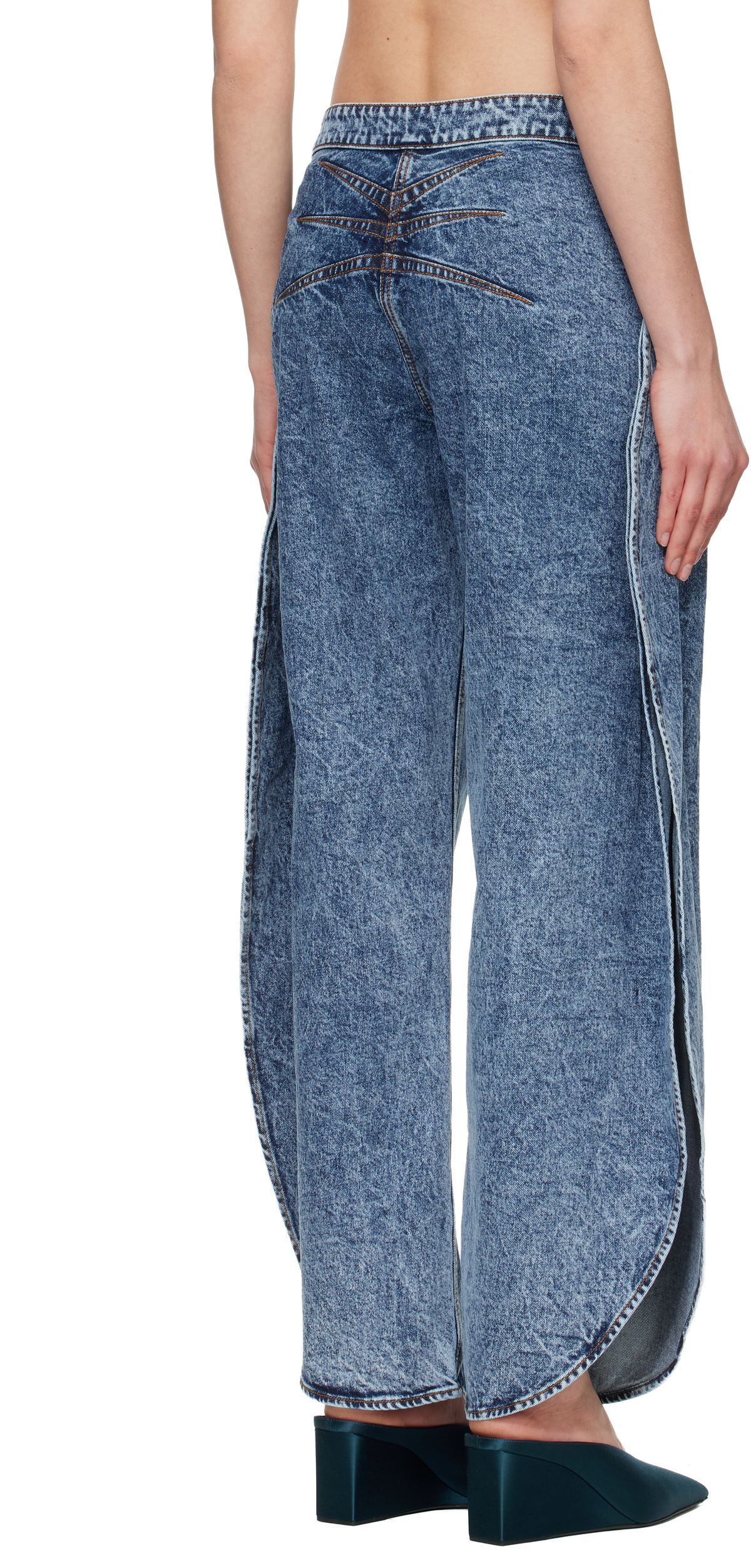 ALAÏA Blue Petal Jeans