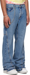 Gallery Dept. Blue Twisted Wide Leg Jeans