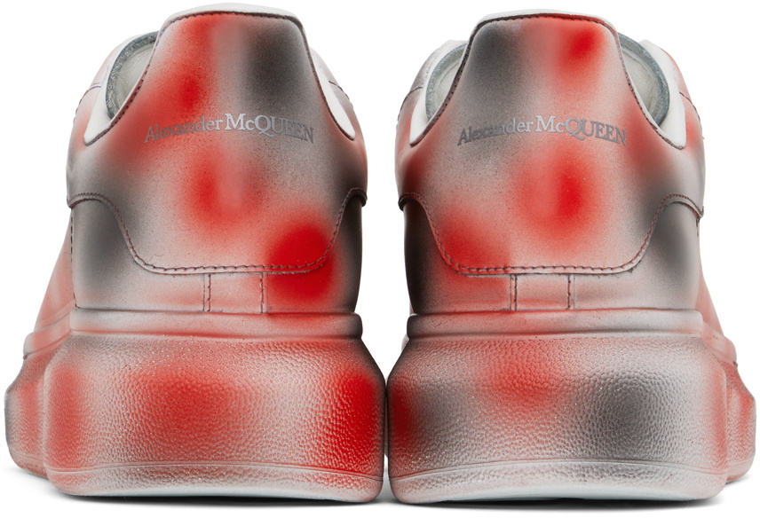 alexander mcqueen white & red oversized sneakers