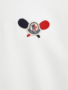 MONCLER - Logo Patch Cotton Polo Shirt