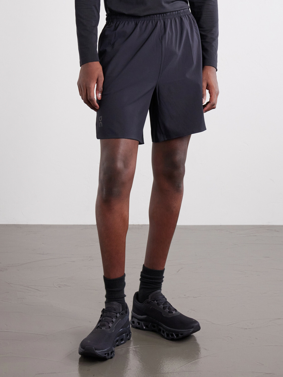 On - Train Straight-Leg 7'' Recycled-Jersey Shorts - Black