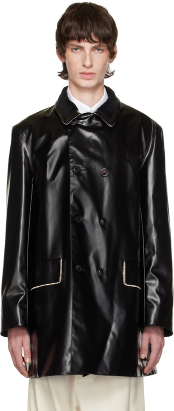 Photo: Maison Margiela Black Double-Breasted Coat