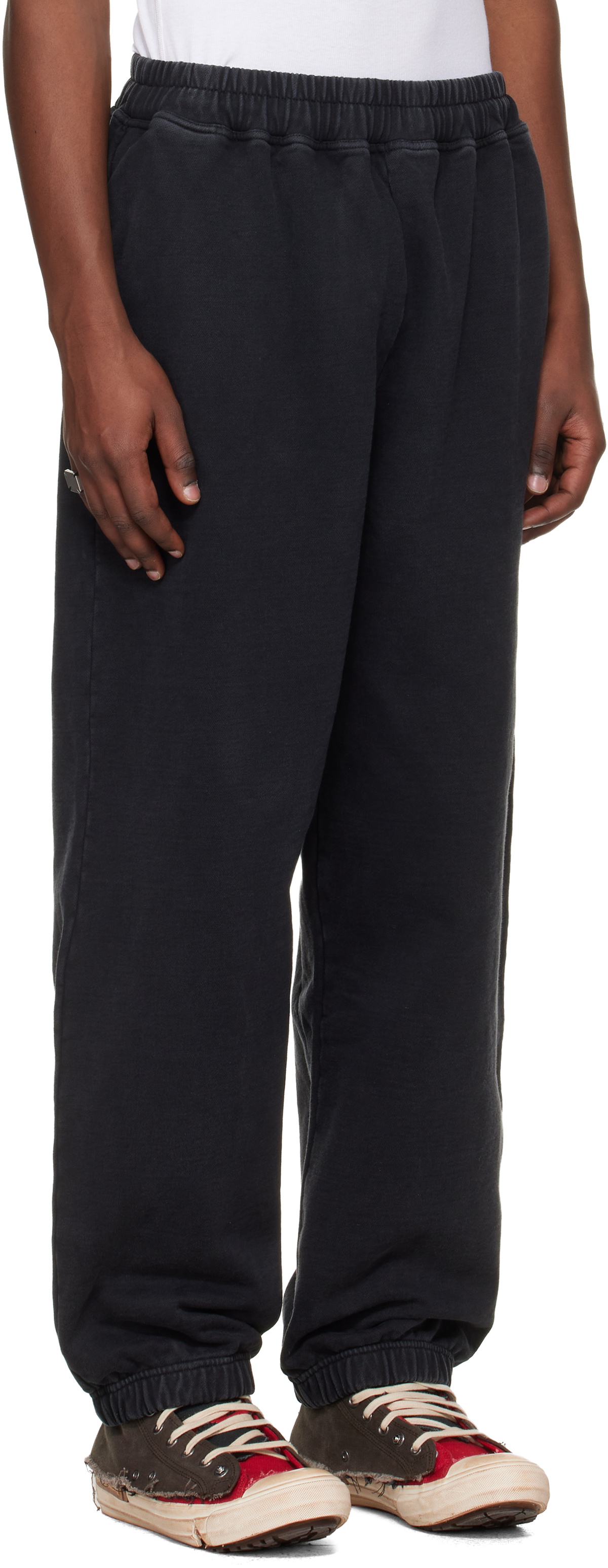 VETEMENTS Black Biker Cross Logo Sweatpants