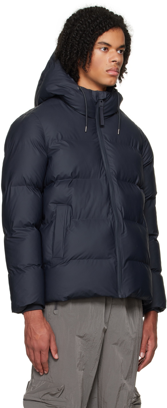 Navy Lohja padded rain jacket, Rains