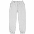 Sporty & Rich Men's Italic Logo Sweat Pants in Heather Grey/Navy