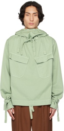 Dries Van Noten Green Hooded Jacket