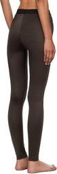 TOM FORD Brown Lustrous Jersey Signature Leggings
