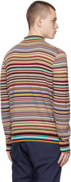 Paul Smith Multicolor Stripe Long Sleeve Polo