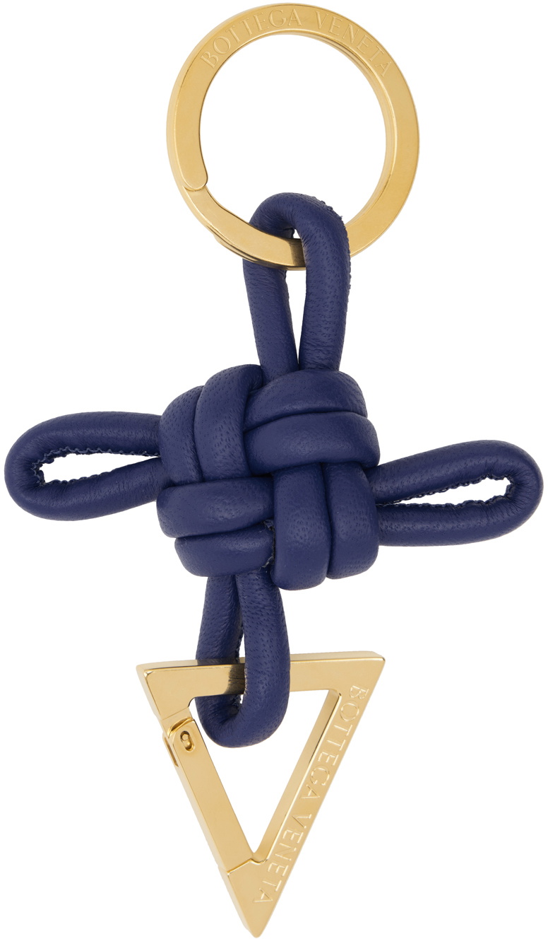 Bottega Veneta Blue Triangle Key Ring Bottega Veneta