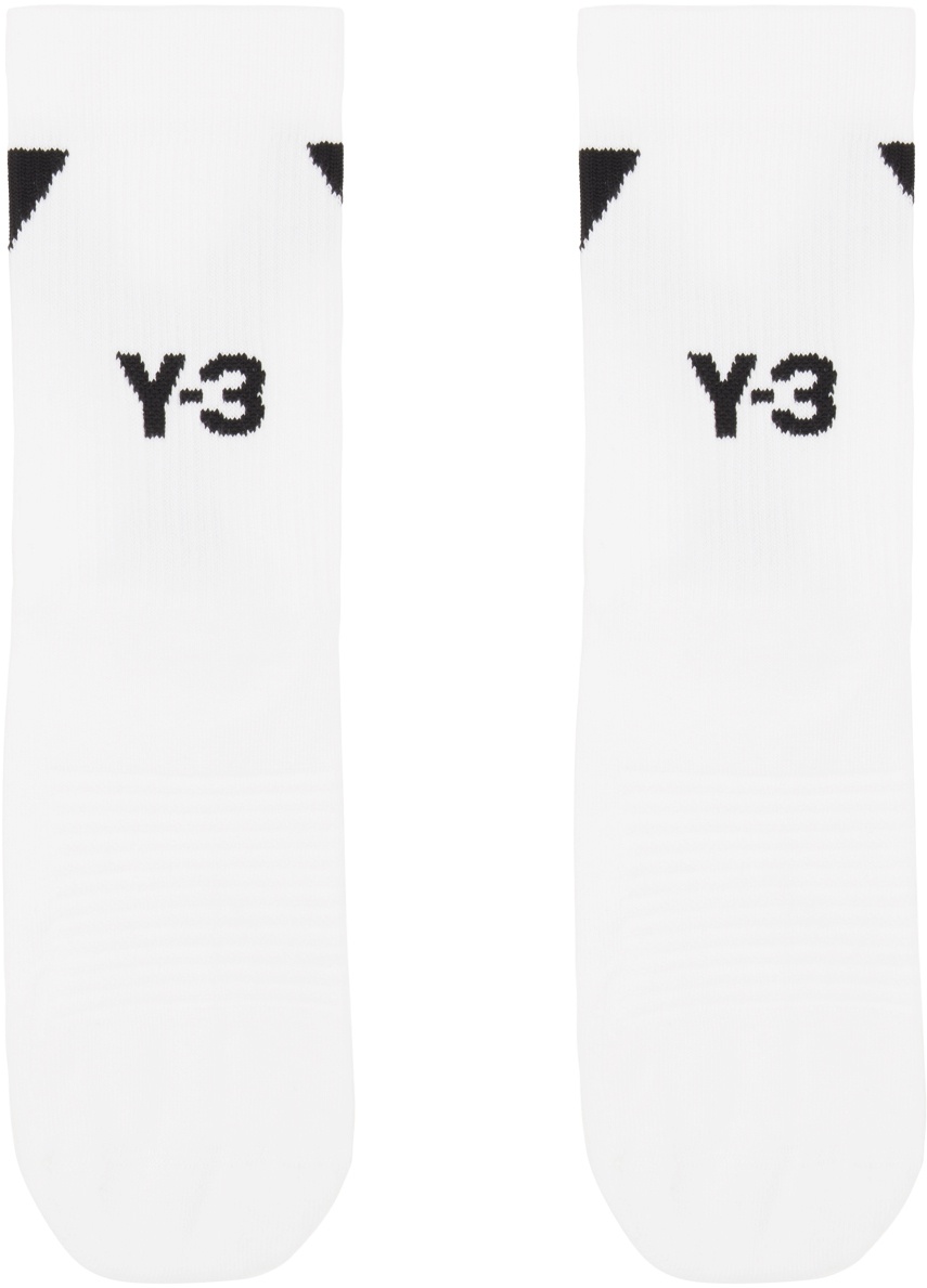 Photo: Y-3 White Hi Socks