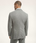 Brooks Brothers Men's Knit Pinstripe Suit Jacket | Light Grey