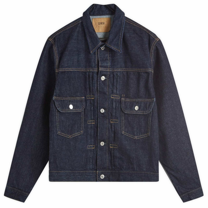 Photo: Edwin Men's Selvedge Denim Jacket in Blue Rinsed