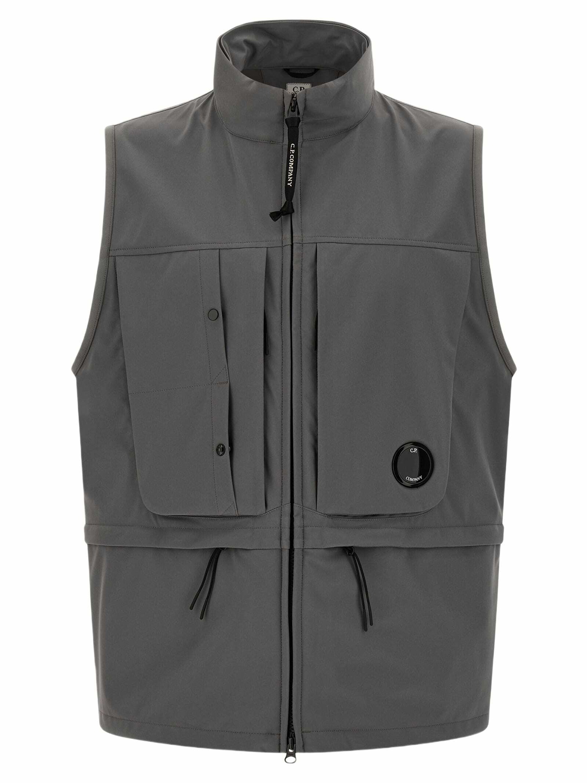 C.P. Company Men's CS II Multipocket Logo Vest in Black C.P.