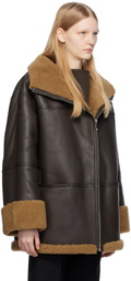 TOTEME Brown Signature Shearling Jacket