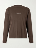 Portal - Lateral Peak Logo-Print Recycled-Jersey T-Shirt - Brown