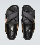 Thom Browne 4-Bar embellished leather sandals