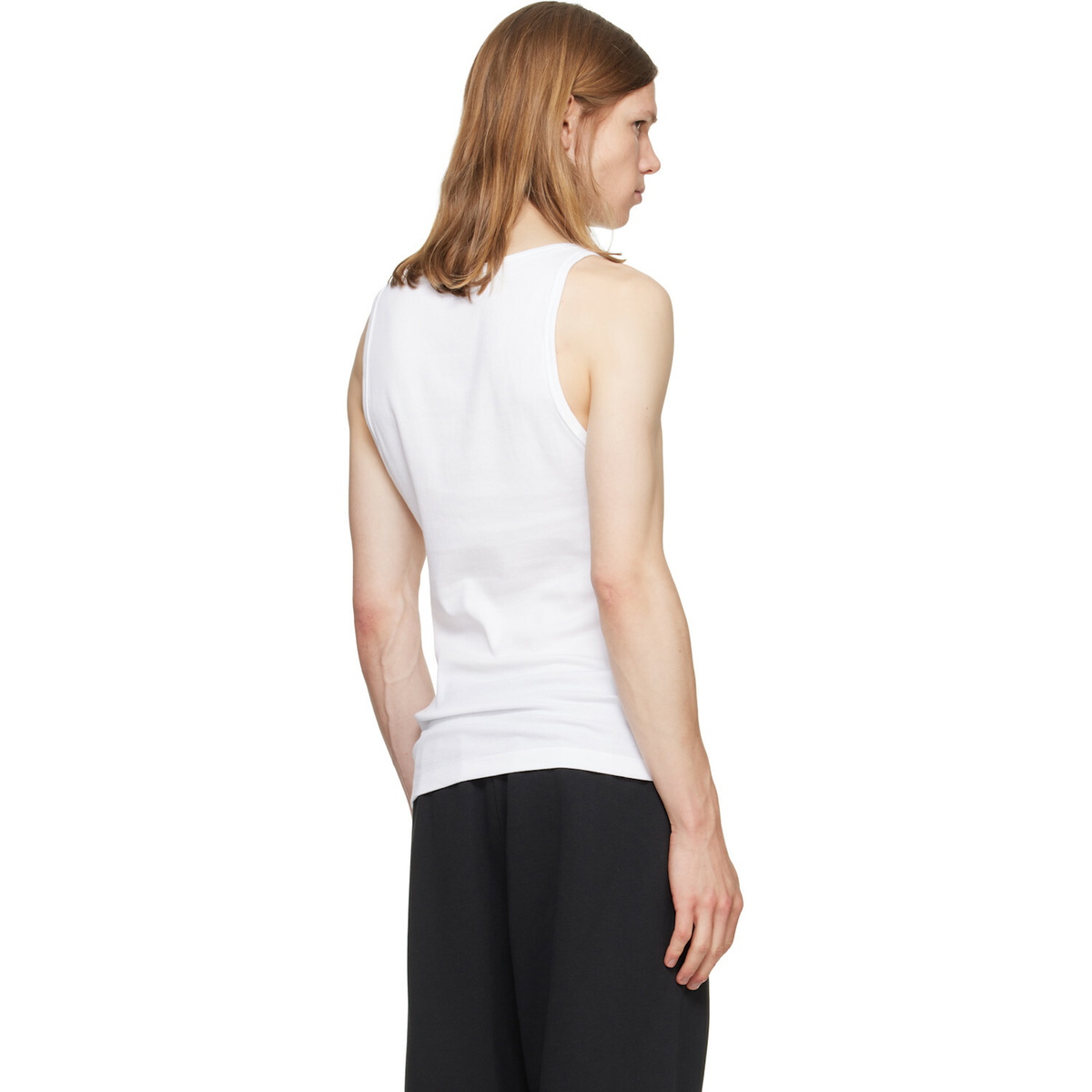 SKIMS Three-Pack White SKIMS Cotton Rib Tank Tops