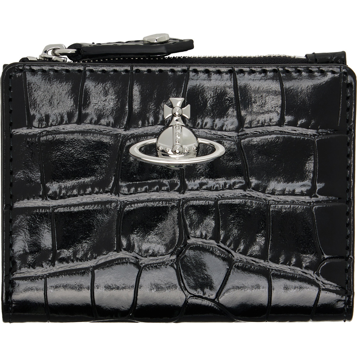 Vivienne Westwood Black Slim Flap Card Holder