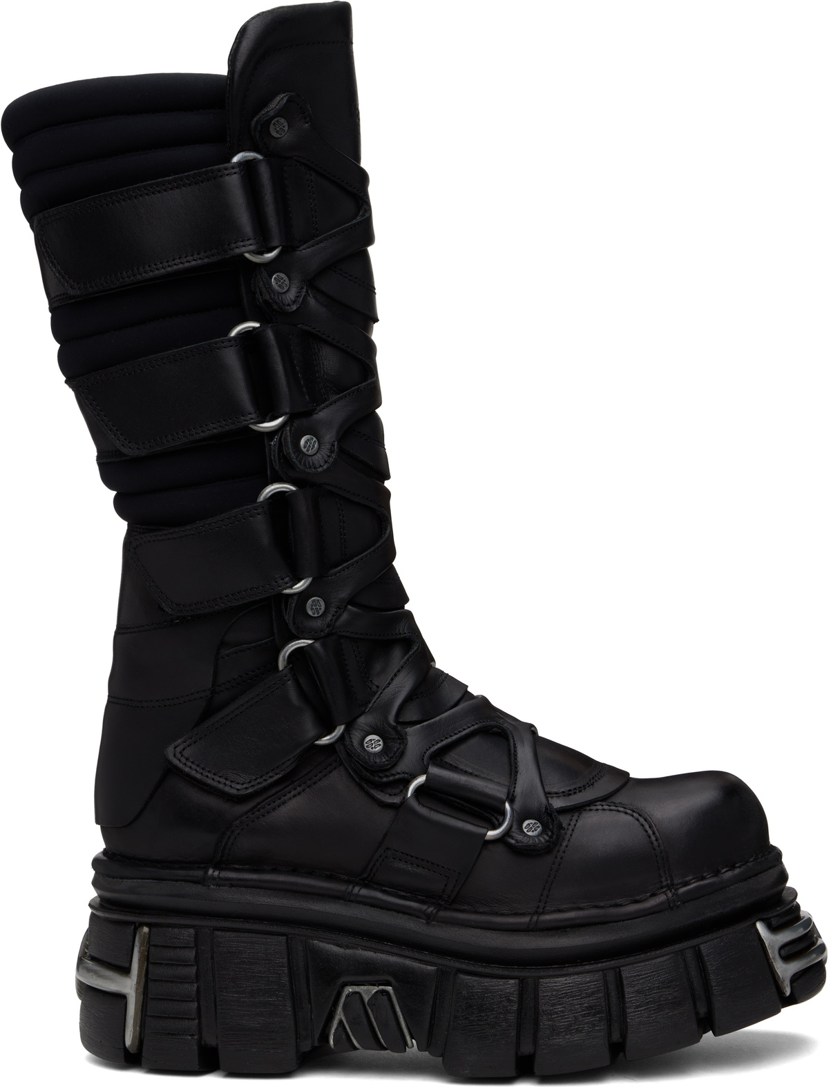 VETEMENTS Black New Rock Edition Tower Boots