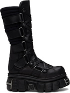 VETEMENTS Black New Rock Edition Tower Boots