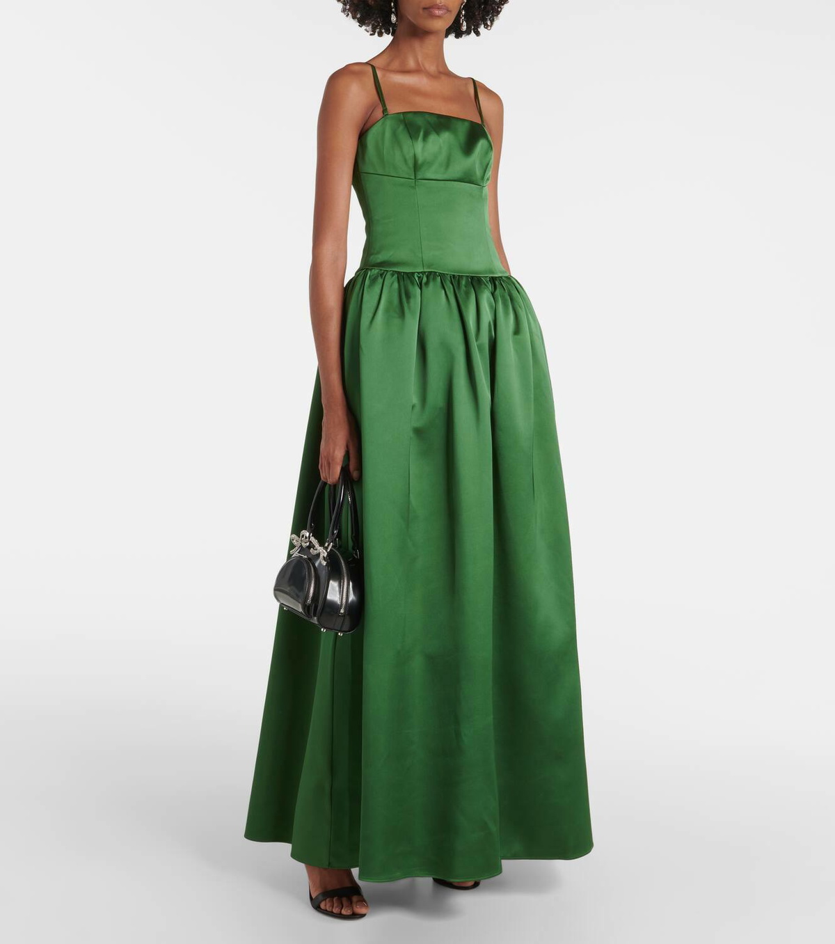 ワンピース Self Portrait Satin Long Dress Colour Collection: SATIN FLOWER MAXI DRESS – self-portrait-US