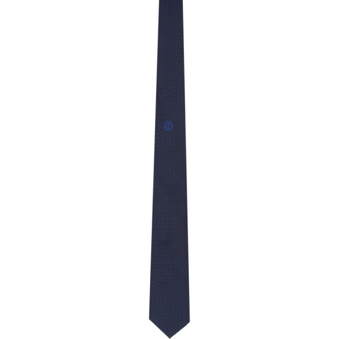 Photo: Giorgio Armani Navy Silk Logo Tie