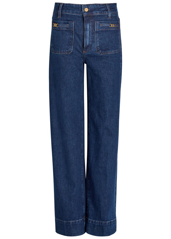 Photo: Paige Sasha Wide-leg Jeans Dark Blue
