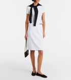 Leset Pointelle cotton midi skirt