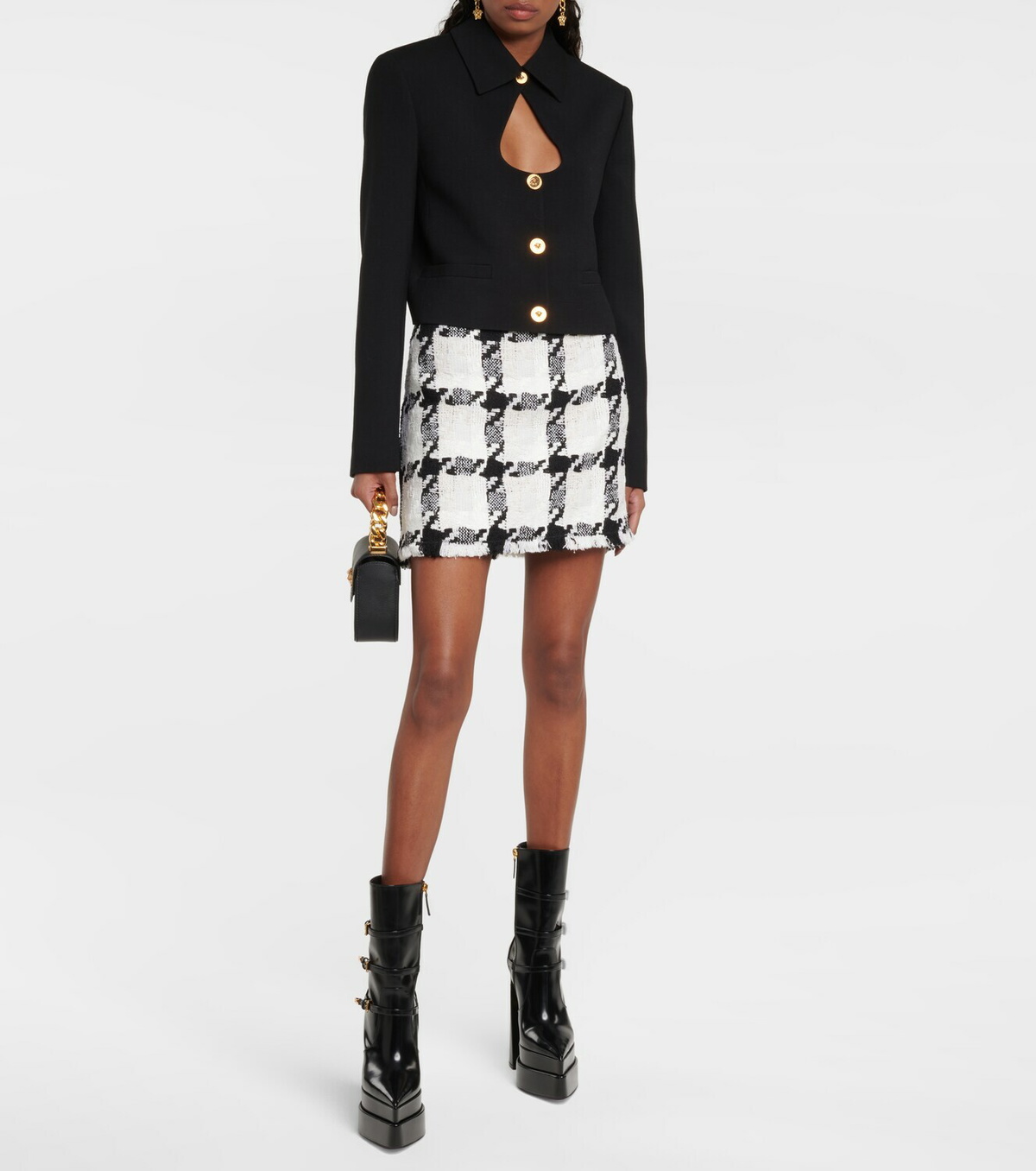 Versace - Aevitas Pointy leather ankle boots