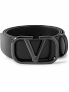 Valentino - Valentino Garavani 3.5cm V-Logo Leather Belt - Black