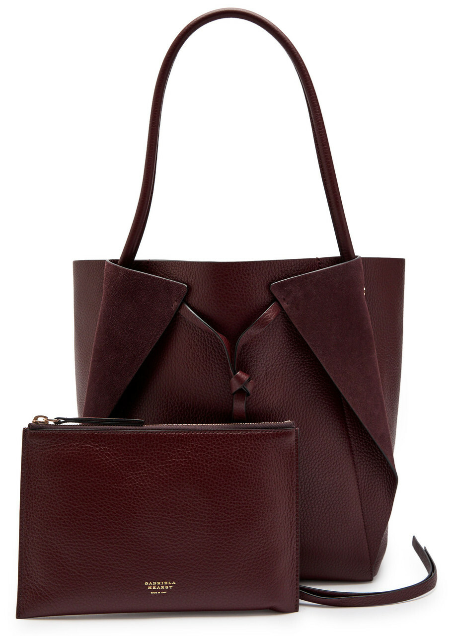 Gabriela Hearst Marija Leather Tote bag - Bordeaux - One Size