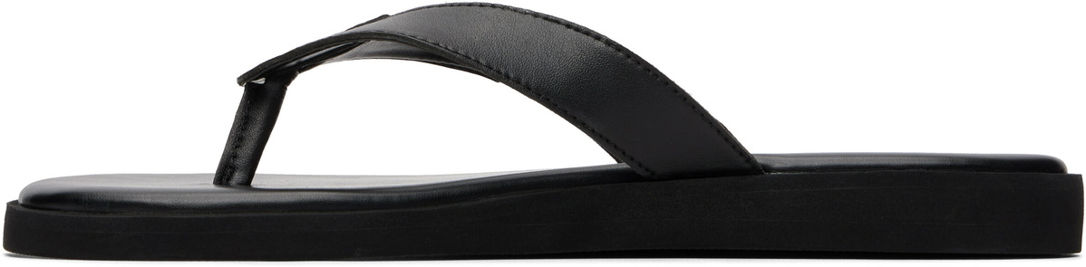 BOSS Black Embossed-Logo Flip-Flops