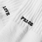 Rostersox Love & Peace Socks in White