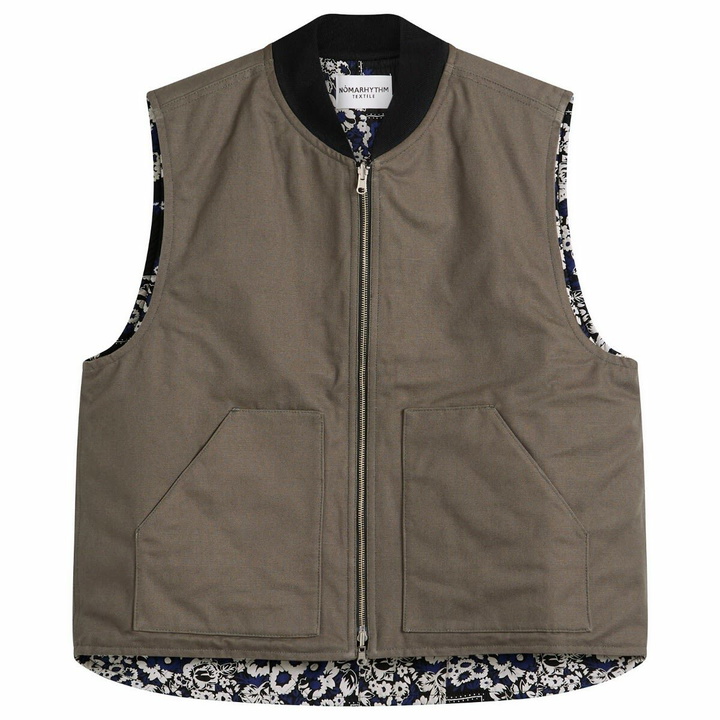 Photo: NOMARHYTHM TEXTILE Men's Reversible Work Vest in Gray