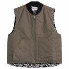 NOMARHYTHM TEXTILE Men's Reversible Work Vest in Gray
