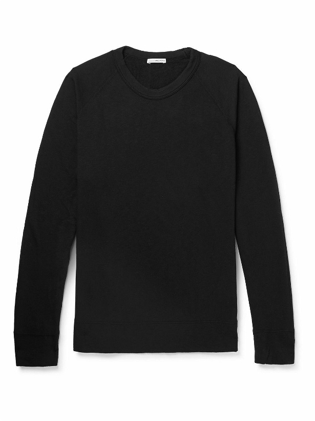 Photo: James Perse - Loopback Supima Cotton-Jersey Sweatshirt - Black