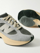 New Balance - WRPD Runner Logo-Embroidered Suede and Mesh Sneakers - Gray