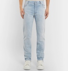 Balmain - Tapered Distressed Denim Jeans - Men - Blue