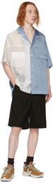 Feng Chen Wang Blue & White Semi-Sheer Shirt