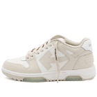 Off-White Women's Out Off Office Calf Leather Sneakers in Biege