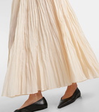 Toteme Plissé cotton-blend maxi skirt