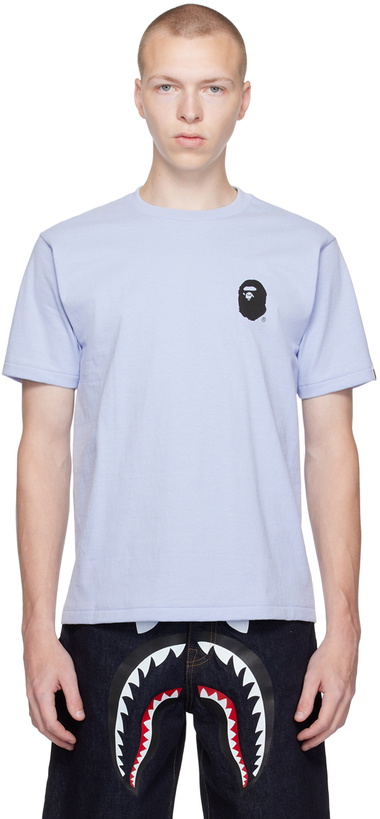 Photo: BAPE Blue Lettered T-Shirt