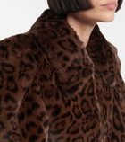 Chloé Leopard-print cropped faux fur jacket