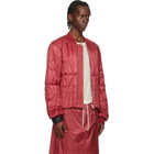 Rick Owens Moncler + Rick Owens Red Geocamo Flight Jacket