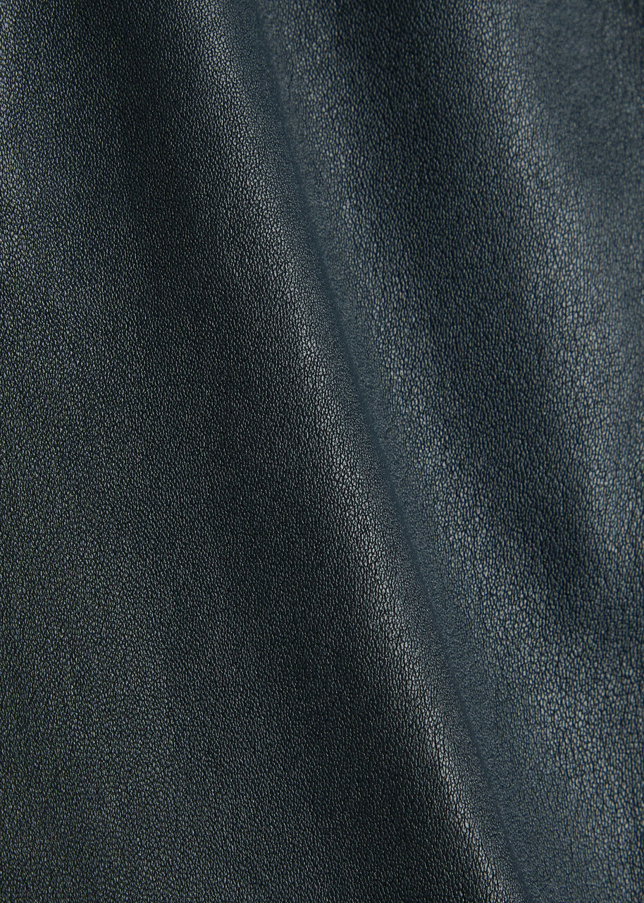 Arma Kamilla Slim-leg Leather Trousers Navy