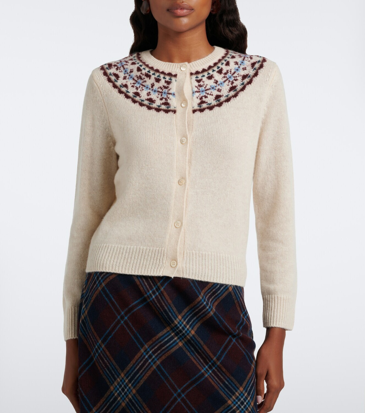 Dôen Olympe Fair Isle cashmere cardigan