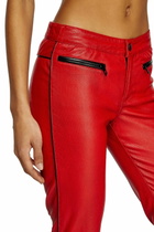 Diesel Biker pants in perforated stretch leather - Pants Womens in Red